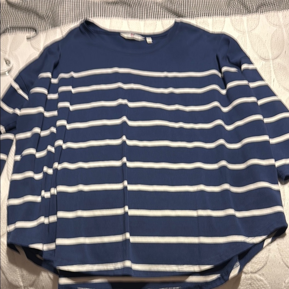Blue and White Striped Top by Vineyard Vines